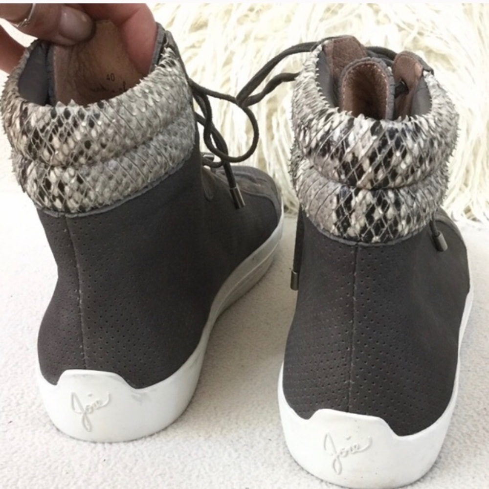 Joie dark grey suede high top lifestyle sneakers - Picture 4 of 4